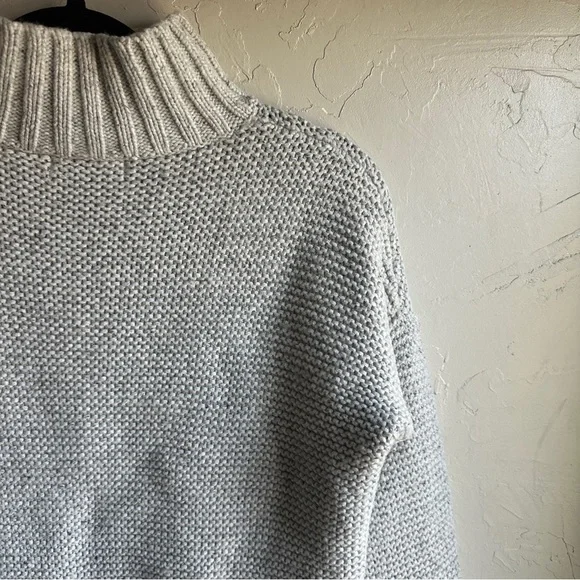 Marine Layer Remi Cozy Knit Wool Blend Mock Neck Sweater‎ Fishermen Knit Sz M - Picture 12 of 12